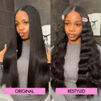 QVR Upgraded Invisible Edge 9PCS PU Clip Ins Extensions 5PCS Volumizer Natural Straight Seamless Clip In Human Hair