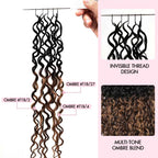 QVR Honey Caramel Mixed Highlights Feather Crochet Human Hair Twist Curly Miracle Knots Crochet Weave Hair Extensions