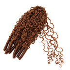 QVR Honey Blonde #27 Feather Crochet Human Hair Burmese Curly Crochet Weave Hair Extensions