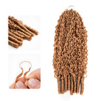 QVR Honey Blonde #27 Feather Crochet Human Hair Burmese Curly Crochet Weave Hair Extensions