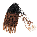 QVR Burmese Curly Feather Crochet Human Hair Ombre #T1B/30/27 Machine Made Crochet Weave Hair Extensions