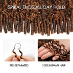 QVR Burmese Curly Feather Crochet Human Hair Highlight #P4/30 Miracle Knots Crochet Weave Hair Extensions