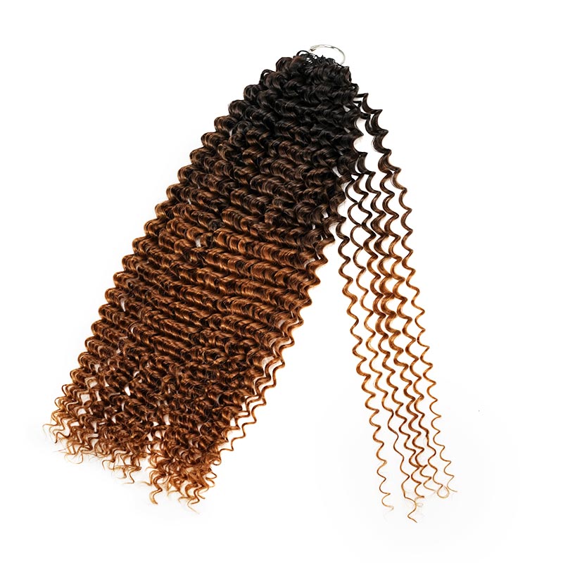 QVR #2/30 Mixed Subtle Ombre Feather Crochet Human Hair Water Wave Miracle Knots Crochet Weave Hair Extensions