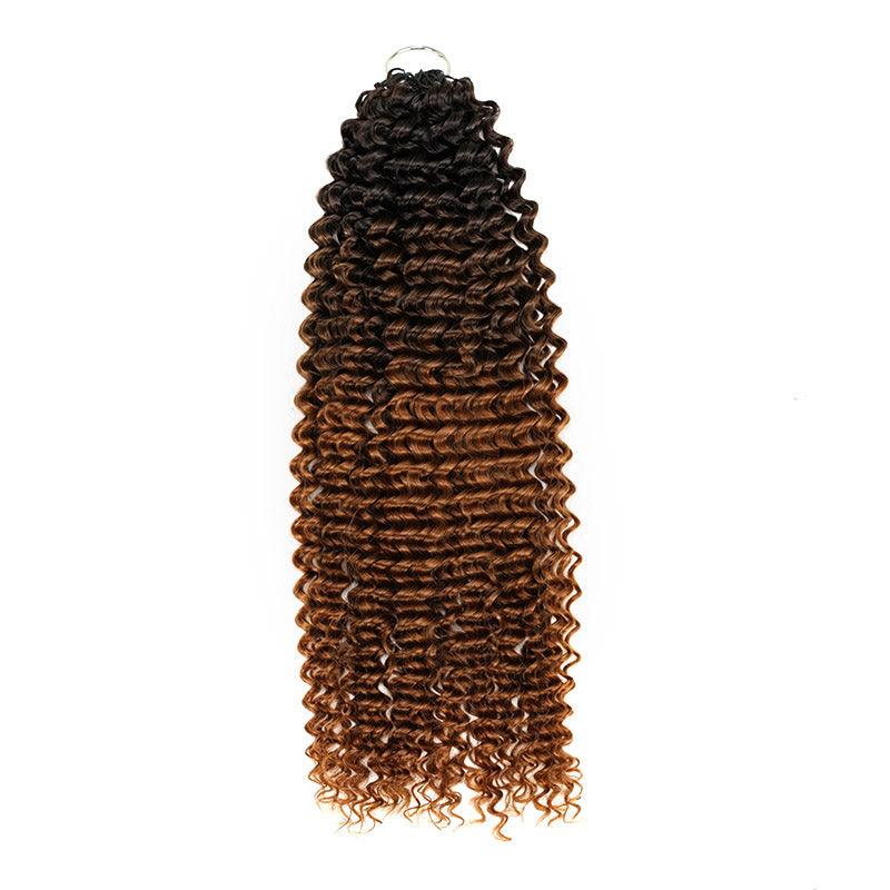 QVR #2/30 Mixed Subtle Ombre Feather Crochet Human Hair Water Wave Miracle Knots Crochet Weave Hair Extensions