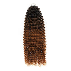 QVR #2/30 Mixed Subtle Ombre Feather Crochet Human Hair Water Wave Miracle Knots Crochet Weave Hair Extensions