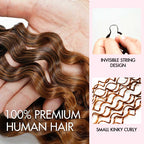 QVR #2/30 Mixed Subtle Ombre Feather Crochet Human Hair Water Wave Miracle Knots Crochet Weave Hair Extensions