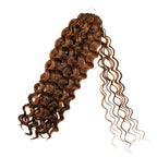 QVR Burmese Kinky Curly Feather Crochet Human Hair Highlight #P4/30 Miracle Knots Crochet Weave Hair Extensions