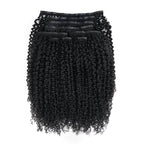 QVR Tight Curly PU Clip In Hair Extensions 9PCS 5PCS Volumizer Human Hair