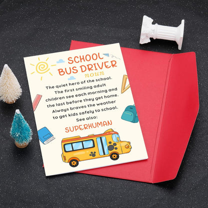 Bus Driver Appreciation Cards, Bus Driver Appreciation Gifts for Men, Retirement Gifts Card Thank You Card for Drivers, Last Day Back to School End of Year Cards for Drivers