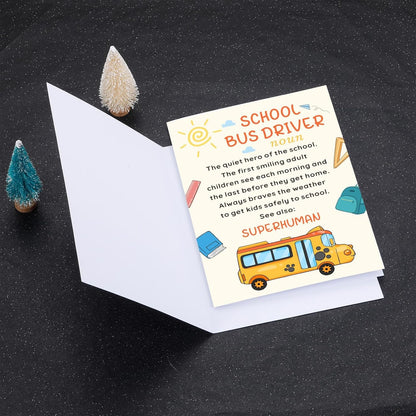 Bus Driver Appreciation Cards, Bus Driver Appreciation Gifts for Men, Retirement Gifts Card Thank You Card for Drivers, Last Day Back to School End of Year Cards for Drivers