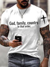 God Family  Country  In that order Men's T-shirts