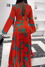 Aurora Pleated Maxi Dress