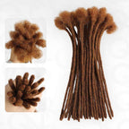 QVR Handmade Dreadlocks Natural Black Thickness 0.6cm Human Hair Loc Extensions