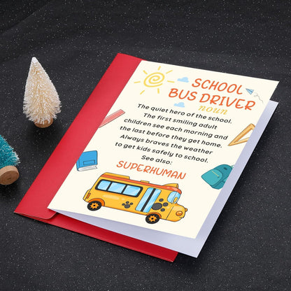 Bus Driver Appreciation Cards, Bus Driver Appreciation Gifts for Men, Retirement Gifts Card Thank You Card for Drivers, Last Day Back to School End of Year Cards for Drivers