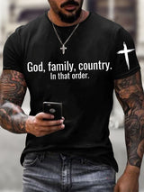 God Family  Country  In that order Men's T-shirts