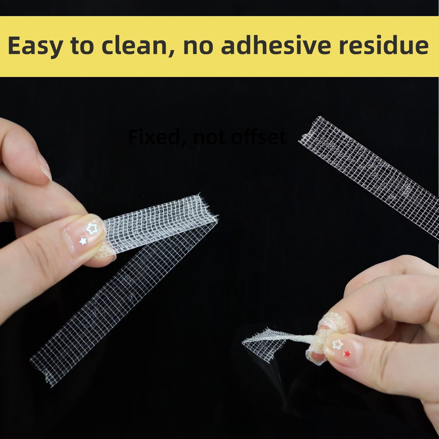 2 Pack Double Sided Tape Heavy Duty High Adhesive Mesh Tape 0.6Inch X 66Ft Super Sticky Clear Tapes High Tack Strong Mounting Tapes for Fixed Carpet Arts Crafts Wall Decor Photos No Glue Residue