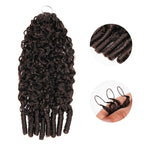 QVR Soft Feather Crochet Hair 3 Packs Small Kinky Curly Machine Made Human Hair Extension