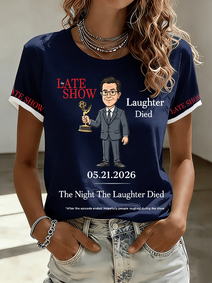 🔥Buy 3 Get 15% Off🔥Women's "Night When Laughter Stops" Printed Comfortable  T-Shirt