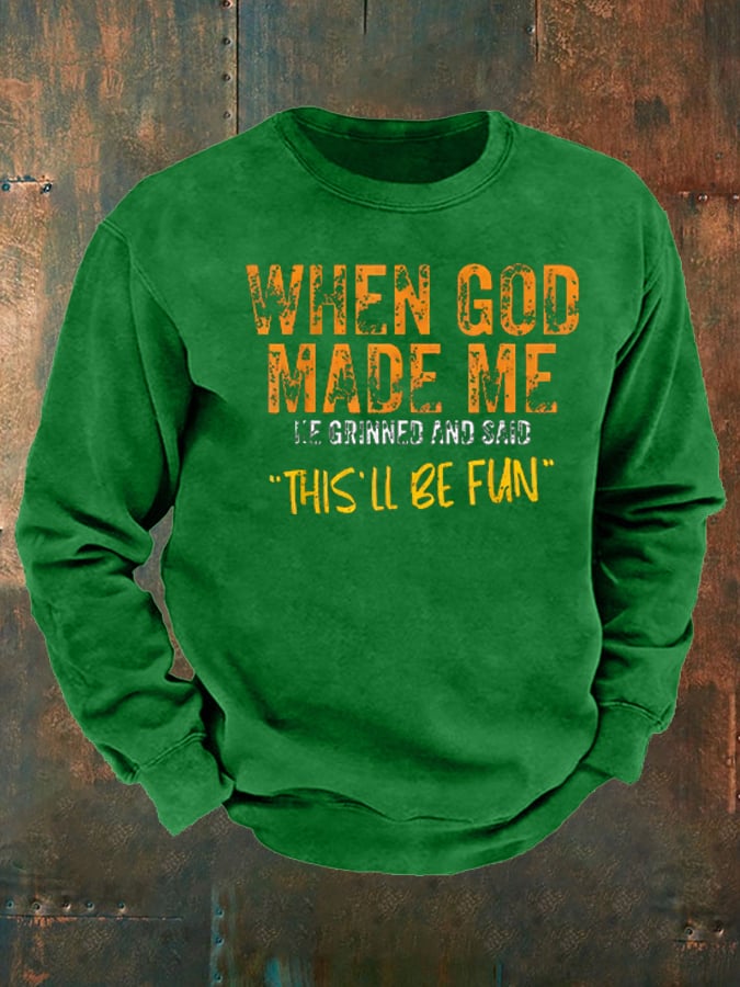 Men's  Casual Faith Short-Sleeved  Sweatshirt