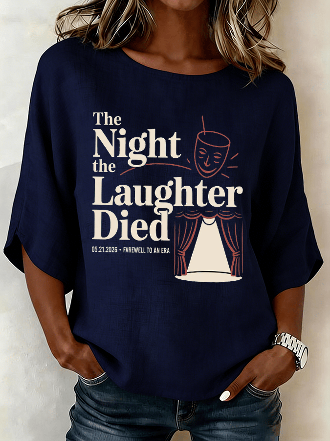 🔥Buy 3 Get 15% Off🔥Women's "Night When Laughter Stops" Printed Comfortable Top