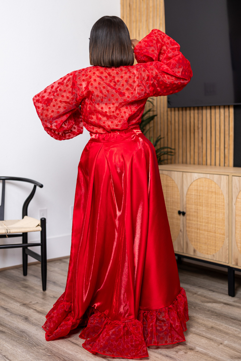 Scarlet Polkadot Set