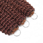 QVR Reddish Brown Crochet Weave Hair Extensions Machine Made #33B Feather Human Crochet Hair