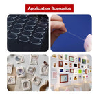 120 Pcs Double Sided Adhesive Pads,1.3×0.6" Sticky Dots Clear Double Sided Removable,Waterproof Glue Dots,Museum Sticky Tack for Wall Hanging,Balloons Poster Map Picture Christmas Festival Decoration