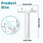 6" Clear Acrylic T Square Ruler, Drafting Tools T Square, Inches and Metric for Crafting, Drafting and General Layout Work, Art Framing, Scrapbookin,g Crafting