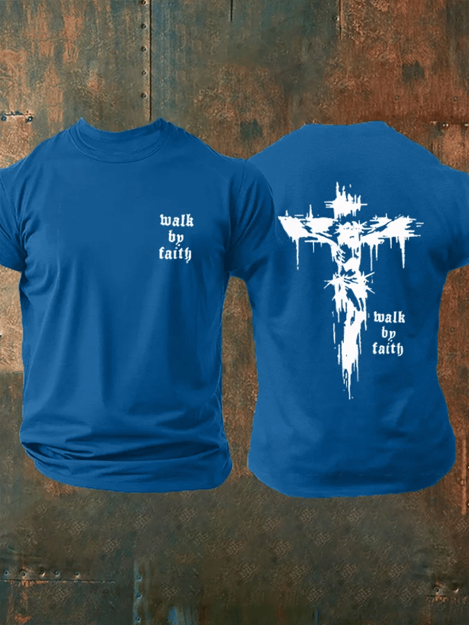Men's Walk By Faith Printed  Shirt