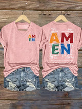 Women's  AMEN Print T-Shirt