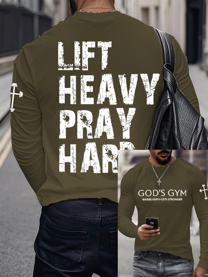 Men's Raven's Gym Faith  Printed Long Sleeve Top