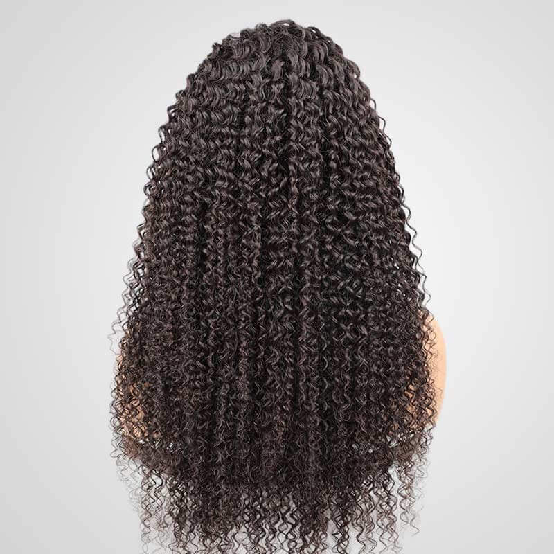 QVR Glueless Jerry Curly Pre-Bleached 7x5 Lace Wig with Pre-plucked Hairline