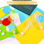 Circle Cutters for Crafts, Circle Paper Cutter with A5 Cutting Mat, Adjustable Round Paper Cutter for DIY Craft (2.75'' to 8.26'')
