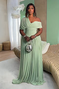 Mint Green Pleated Maxi Dress