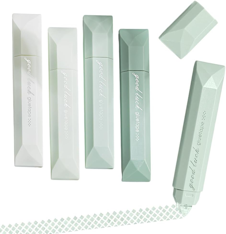 2026 New Double Sided Tape Pens, Double Sided Tape Roller, Retractable Adhesive Glue Runner, Office Adhesive Tape for Scrapbooking, Gift Wrapping, Photo Mounting and School Office Crafts (Blue)