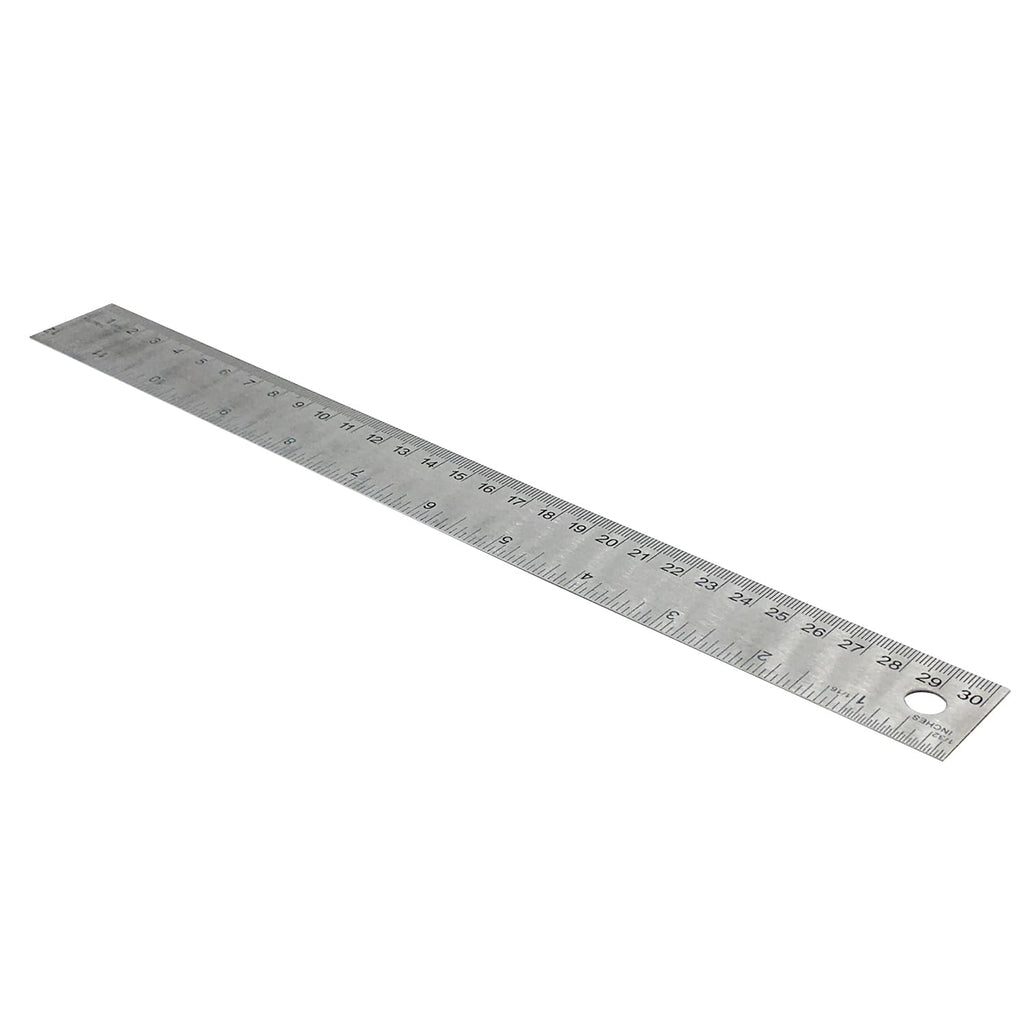 12 Inch Stainless Steel Metal Ruler with Cork Backing, Non-Slip Rulers with Inches and Metric, for School Office Engineering Drafting Tools