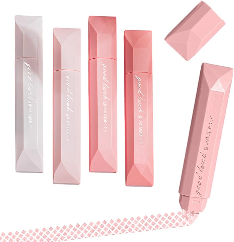 2026 New Double Sided Tape Pens, Double Sided Tape Roller, Retractable Adhesive Glue Runner, Office Adhesive Tape for Scrapbooking, Gift Wrapping, Photo Mounting and School Office Crafts (Blue)