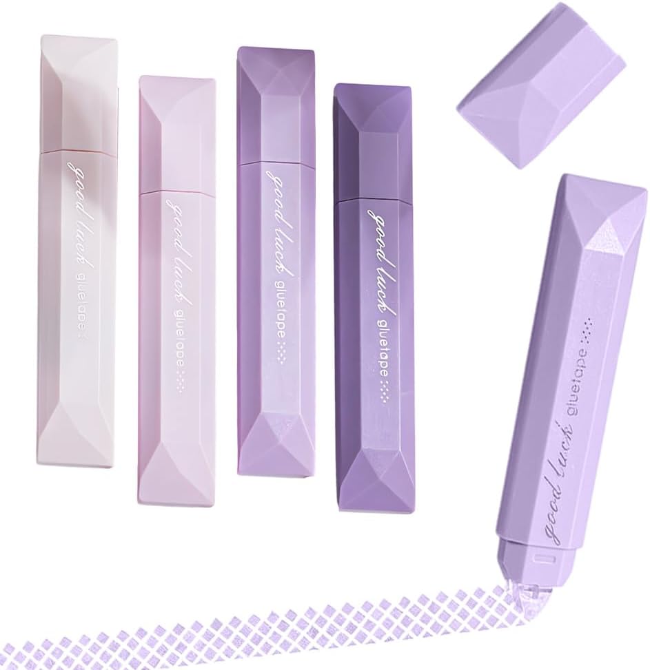 2026 New Double Sided Tape Pens, Double Sided Tape Roller, Retractable Adhesive Glue Runner, Office Adhesive Tape for Scrapbooking, Gift Wrapping, Photo Mounting and School Office Crafts (Blue)