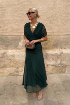 Chocolate Tulle Maxi Dress