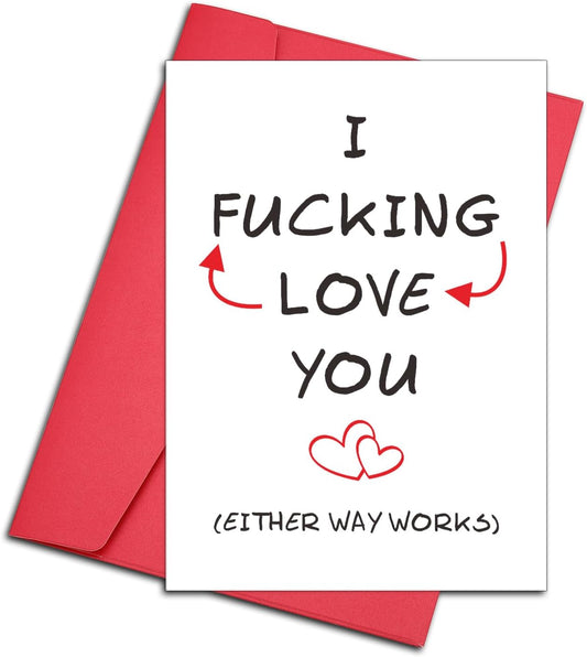 One Year Anniversary Card 1 Year Anniversary Card for Boyfriend National Boyfriend Day Gifts - Christmas Stocking Stuffers for Men Women Adults Funny Birthday Cards Gifts for Boyfriends Husband