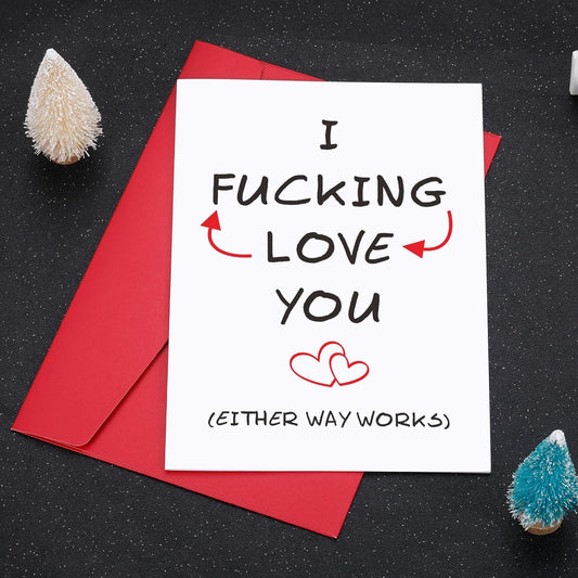 One Year Anniversary Card 1 Year Anniversary Card for Boyfriend National Boyfriend Day Gifts - Christmas Stocking Stuffers for Men Women Adults Funny Birthday Cards Gifts for Boyfriends Husband