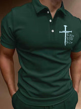 Men's Jesus The Way The Truth The Life Print Polo Shirt