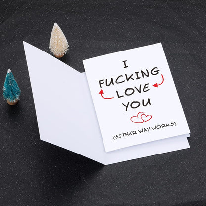 One Year Anniversary Card 1 Year Anniversary Card for Boyfriend National Boyfriend Day Gifts - Christmas Stocking Stuffers for Men Women Adults Funny Birthday Cards Gifts for Boyfriends Husband