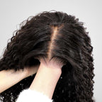 QVR Glueless Jerry Curly Pre-Bleached 7x5 Lace Wig with Pre-plucked Hairline