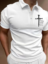 Men's Jesus The Way The Truth The Life Print Polo Shirt