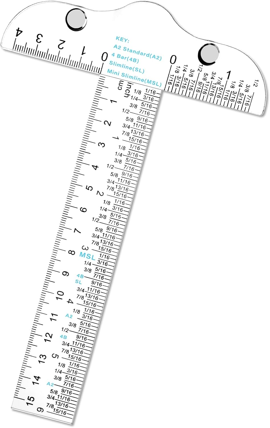 6" Clear Acrylic T Square Ruler, Drafting Tools T Square, Inches and Metric for Crafting, Drafting and General Layout Work, Art Framing, Scrapbookin,g Crafting