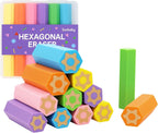 12 Pack Pencil Erasers, Colored Rubber Eraser for Kids School Students Office, Art Erasers for Drawing Sketching Bulk (Black Erasers)