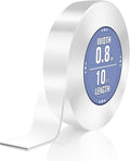 2 Rolls Double Sided Tape Heavy Duty, Clear Nano Tape, 0.8'' x 120'' Two Sided Mounting Adhesive for Walls Posters Carpet, Removable Space Gel Strip, 1/12" & 1/24" Thick