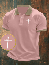 Men's Faith Printed Casual Polo Shirt