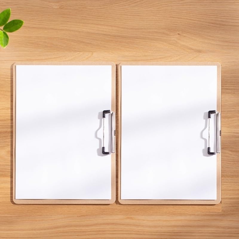 2 Pieces Landscape Clipboard with Clip,Large Wooden Drawing Clipboard,Watercolor Boards,Work clipboard for Painting,Sketching,Engineering Drawings,Dooding,Note Taking Office Supplie (Brown, 8.5x11)